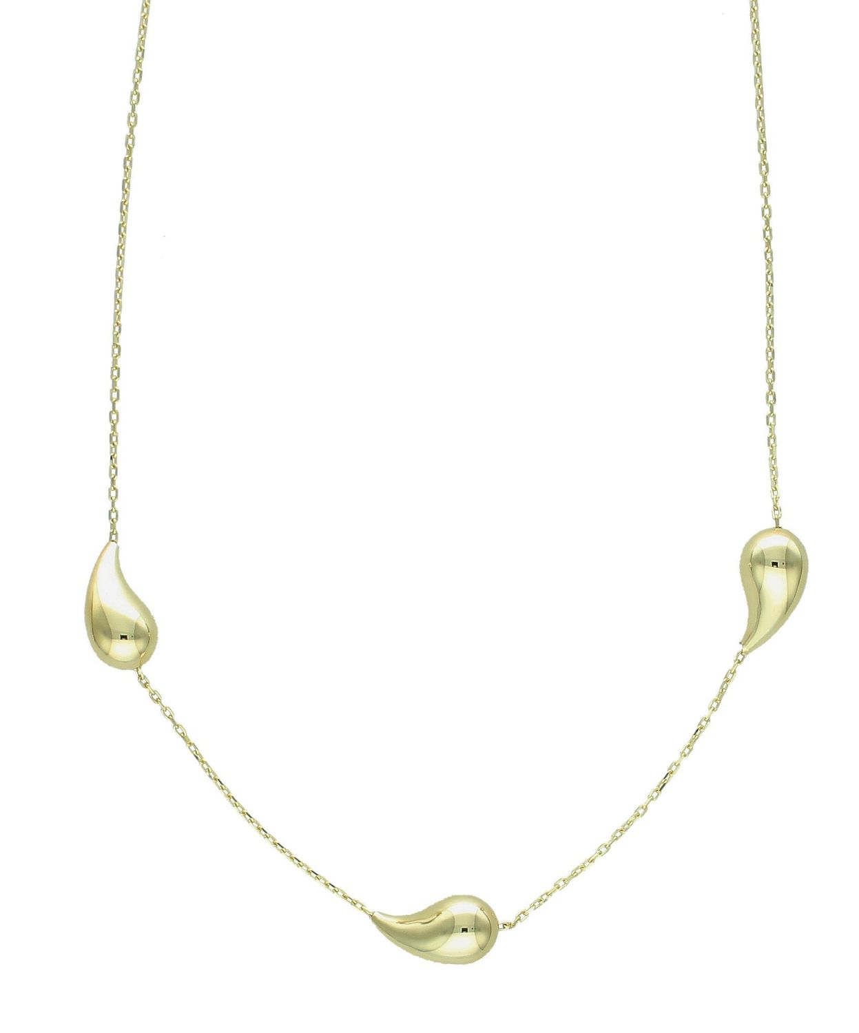 Naszyjnik złoty trzy łezki próba 375, NA 3648 375 Delikatny naszyjnik wykonany z najwyższej jakości złota próby 375. Złoty naszyjnik idealnie sprawdzi się w minimalistycznych zestawieniach na co dzień1.jpg